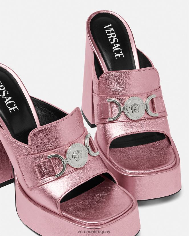 Versace mules con plataforma medusa \'95 mujer rosa zapato H88R0H444
