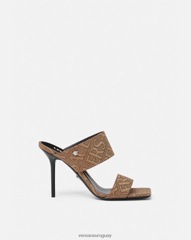 Versace mules con tacón alto integral mujer marrón zapato H88R0H439