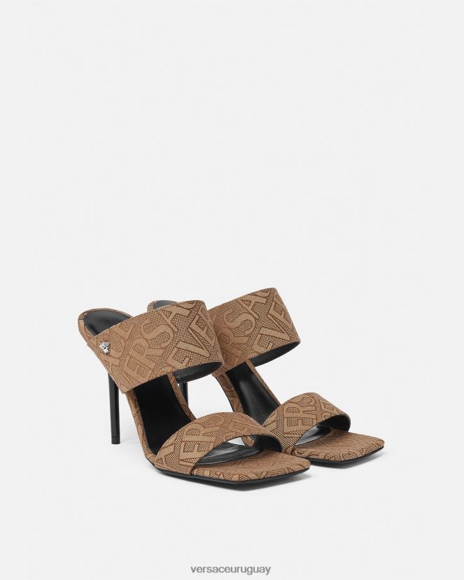 Versace mules con tacón alto integral mujer marrón zapato H88R0H439