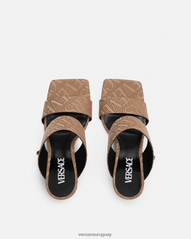Versace mules con tacón alto integral mujer marrón zapato H88R0H439