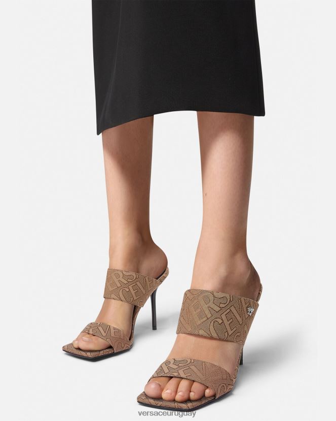 Versace mules con tacón alto integral mujer marrón zapato H88R0H439