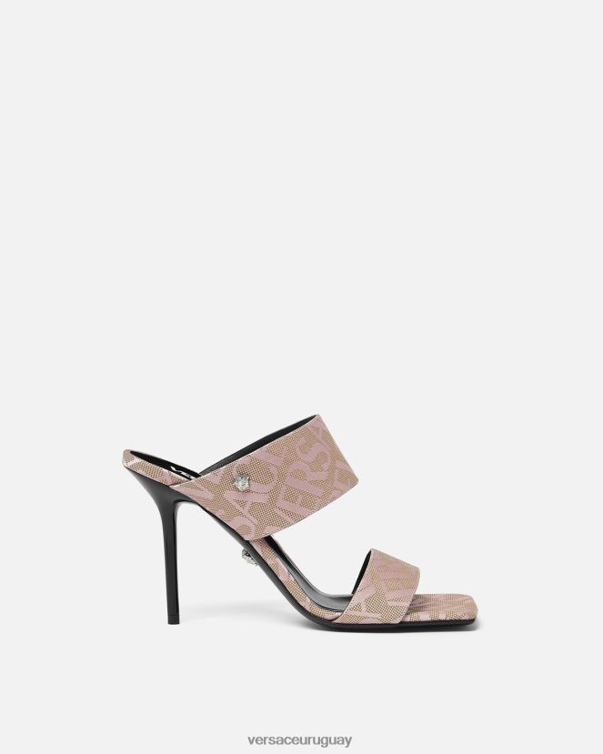 Versace mules con tacón alto integral mujer rosa zapato H88R0H440
