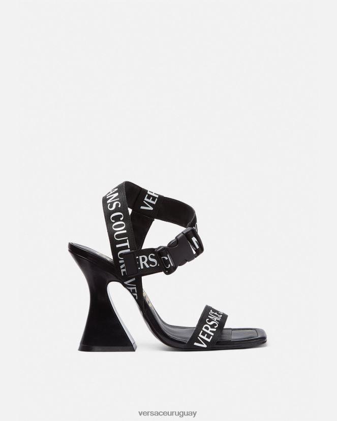 Versace sandalias Kirsten con logo mujer negro zapato H88R0H2291