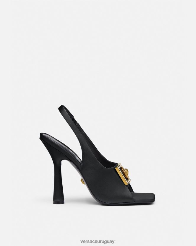 Versace sandalias con medusa y cristales mujer negro zapato H88R0H465