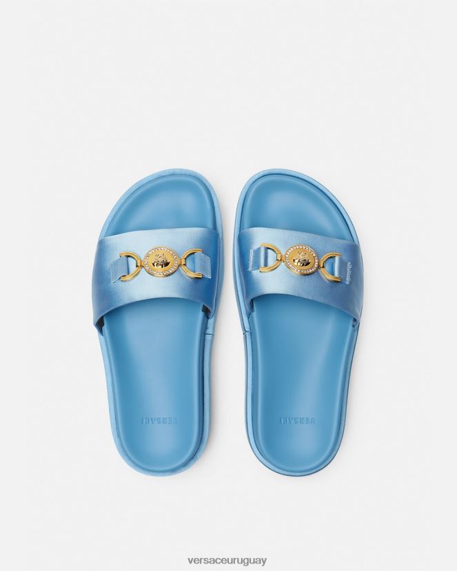 Versace sandalias con plataforma Medusa \'95 mujer azul claro zapato H88R0H456