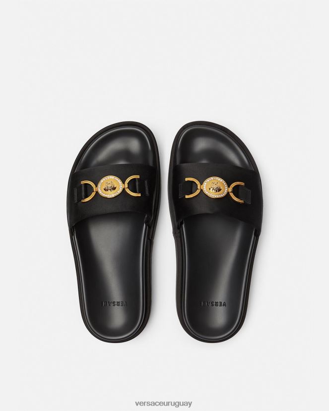 Versace sandalias con plataforma Medusa \'95 mujer negro zapato H88R0H455