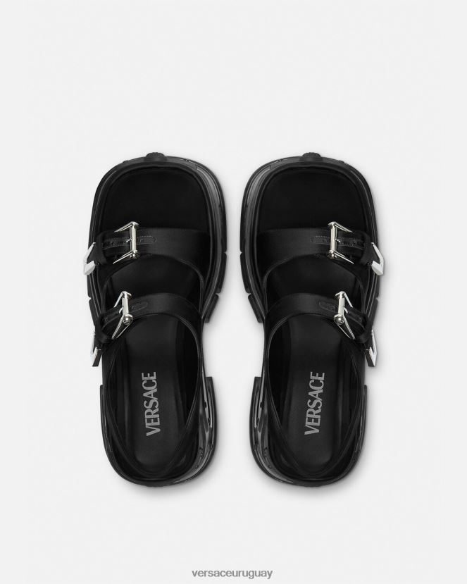 Versace sandalias con plataforma y motivo Medusa mujer negro zapato H88R0H438