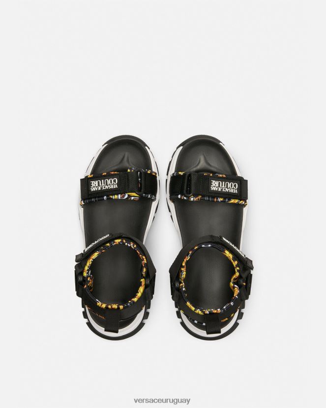 Versace sandalias gruesas de excursionista mujer oro negro zapato H88R0H2288