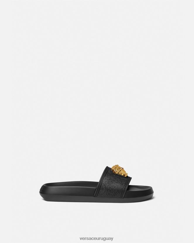 Versace toboganes palazzo mujer negro zapato H88R0H457