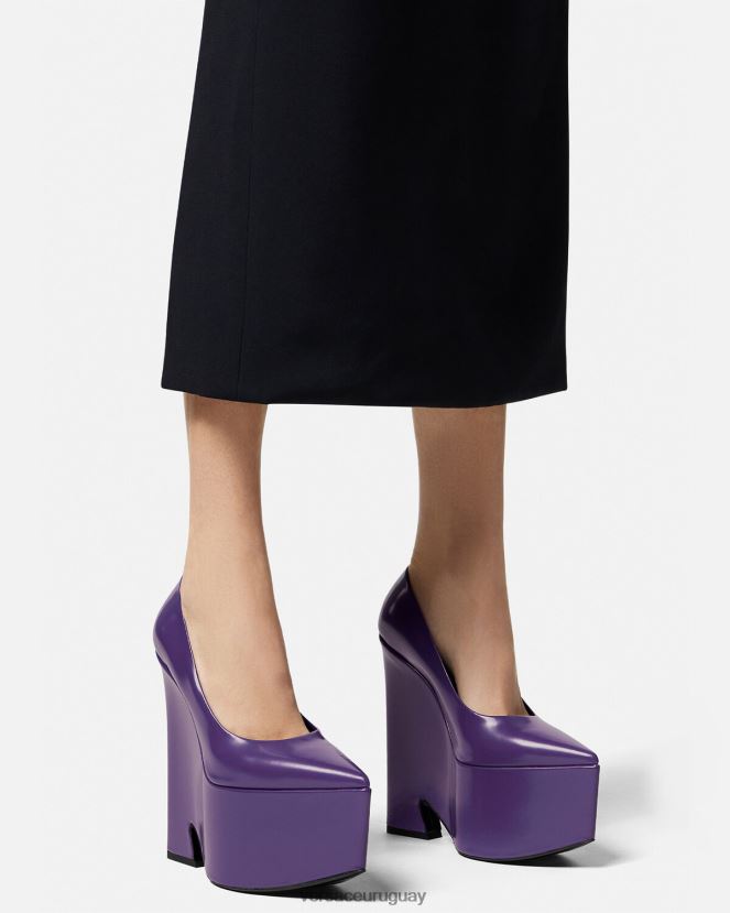 Versace bombas de plataforma tempestad mujer Violeta zapato H88R0H492