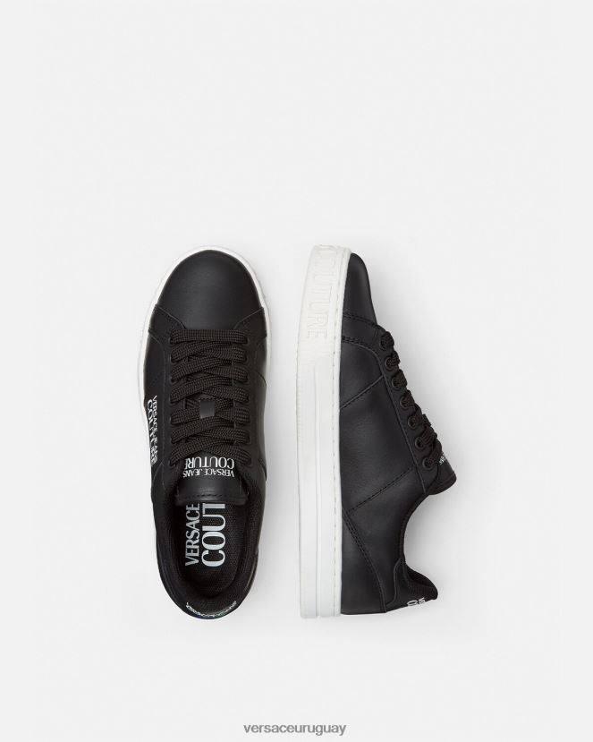Versace tenis corte 88 mujer negro zapato H88R0H2314