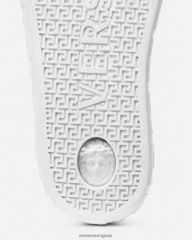 Versace zapatillas con greca en toda la prenda con cristales mujer negro zapato H88R0H498