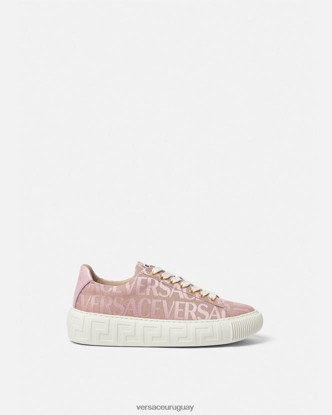 Versace zapatillas con greca en toda la prenda mujer rosa y estampado zapato H88R0H499
