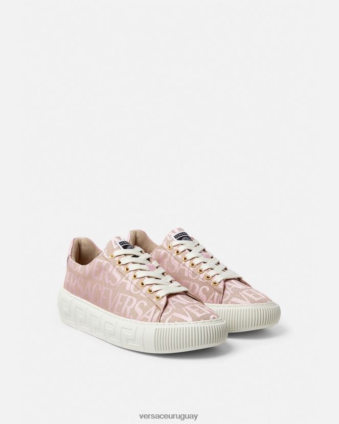 Versace zapatillas con greca en toda la prenda mujer rosa y estampado zapato H88R0H499