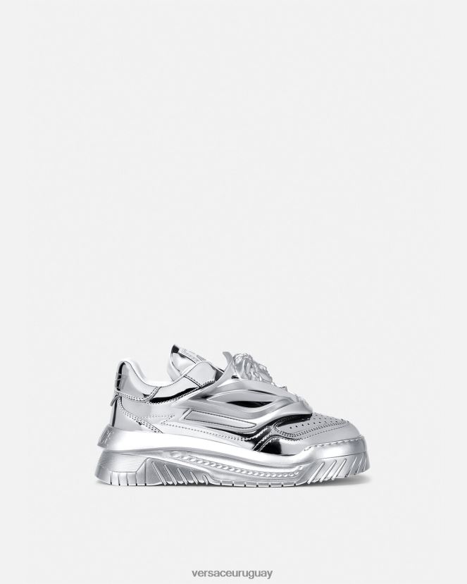 Versace zapatillas odissea mujer plata zapato H88R0H506