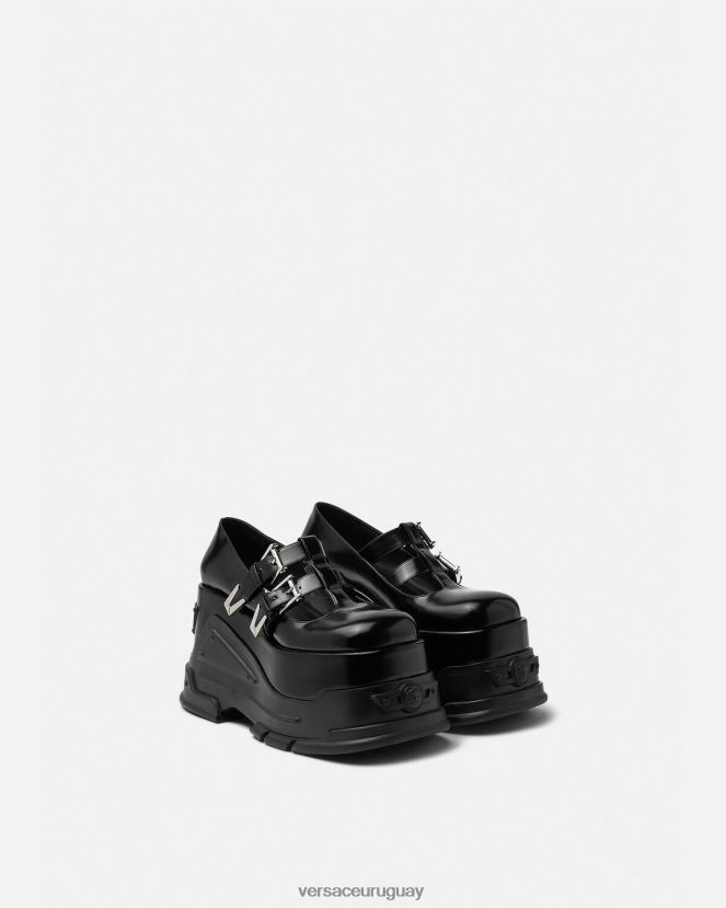 Versace zapatos de tacón con plataforma Medusa mujer negro zapato H88R0H497