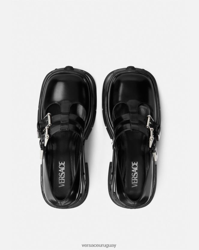 Versace zapatos de tacón con plataforma Medusa mujer negro zapato H88R0H497