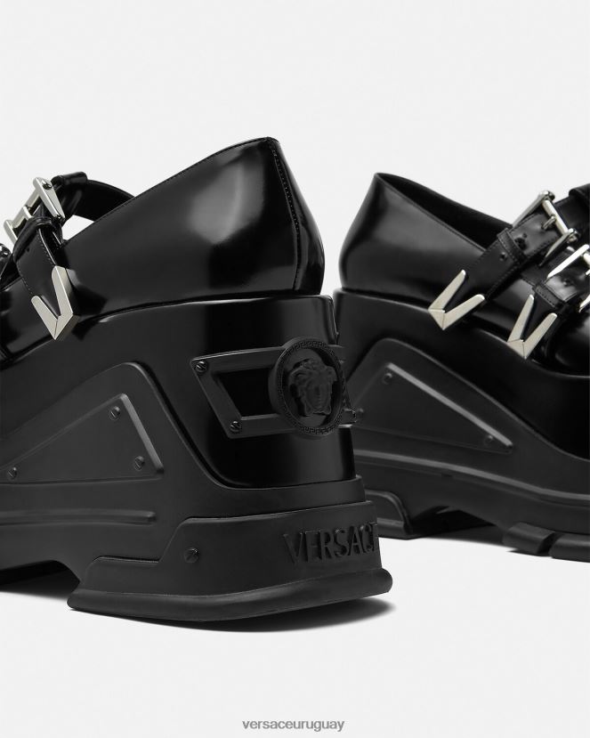 Versace zapatos de tacón con plataforma Medusa mujer negro zapato H88R0H497