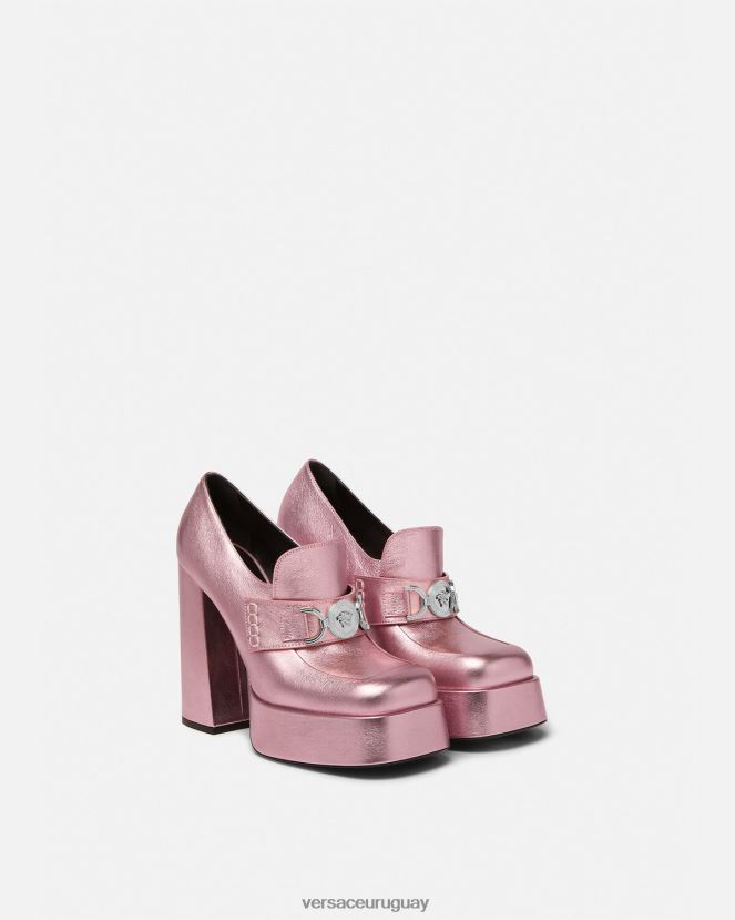 Versace zapatos de tacón con plataforma metálica Medusa \'95 mujer rosa zapato H88R0H484