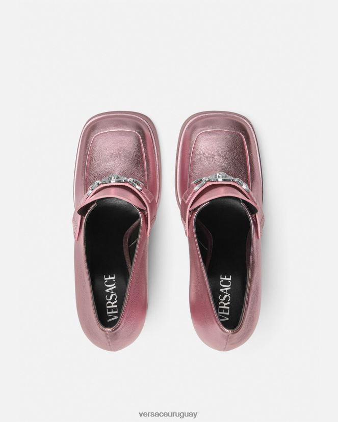 Versace zapatos de tacón con plataforma metálica Medusa \'95 mujer rosa zapato H88R0H484