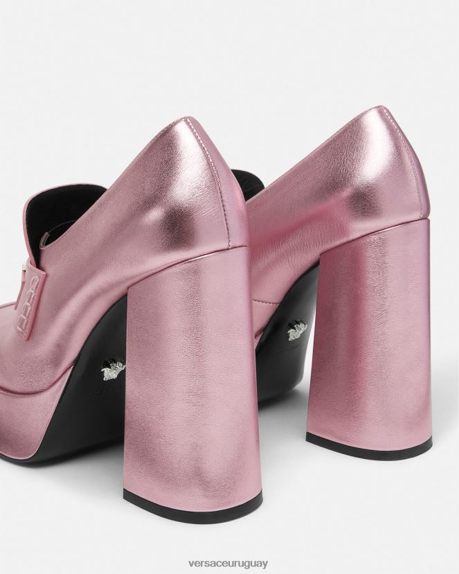 Versace zapatos de tacón con plataforma metálica Medusa \'95 mujer rosa zapato H88R0H484