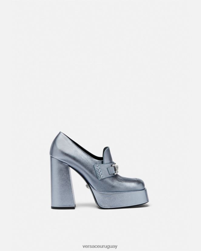 Versace zapatos de tacón con plataforma metálica Medusa '95 mujer un color zapato H88R0H485