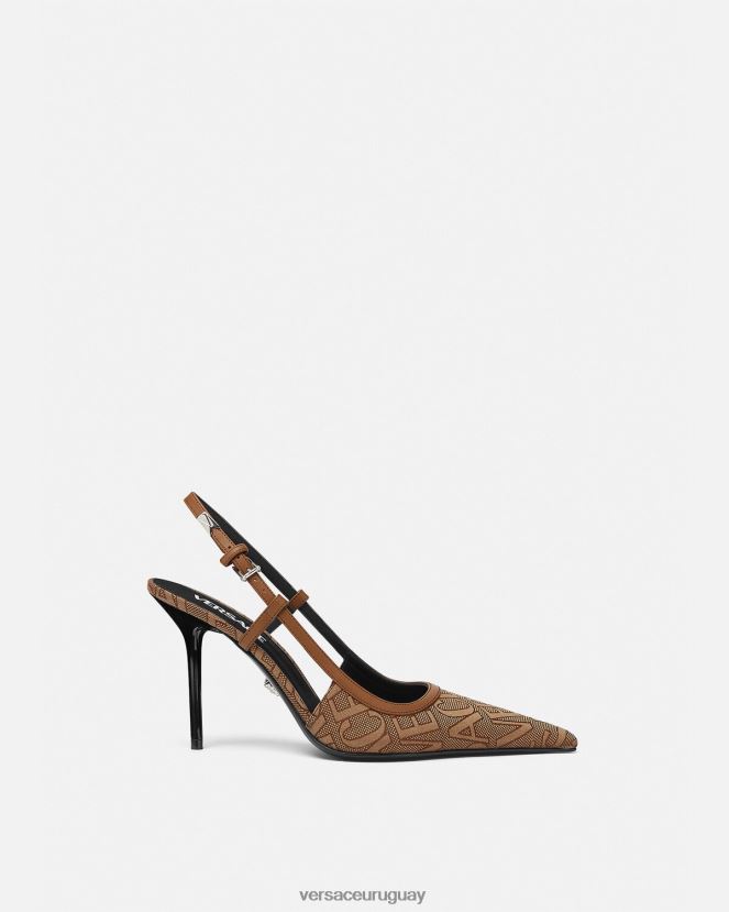 Versace zapatos de tacón con tira trasera mujer marrón zapato H88R0H481