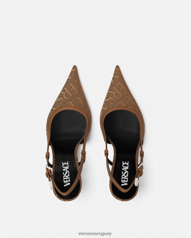 Versace zapatos de tacón con tira trasera mujer marrón zapato H88R0H481