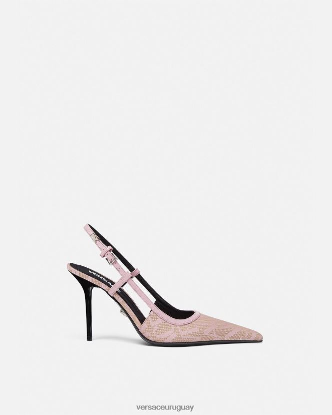 Versace zapatos de tacón con tira trasera mujer rosa zapato H88R0H482