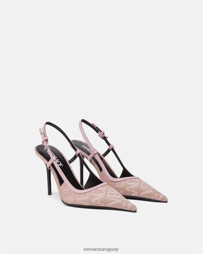 Versace zapatos de tacón con tira trasera mujer rosa zapato H88R0H482
