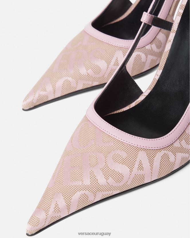 Versace zapatos de tacón con tira trasera mujer rosa zapato H88R0H482