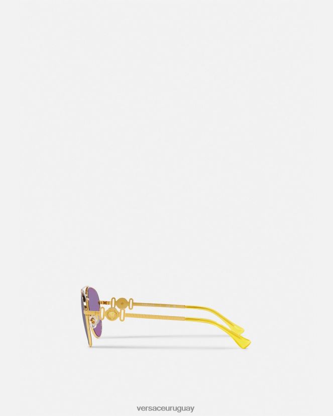 Versace gafas de sol de aviador medusa niños oro y verde accesorios H88R0H2059