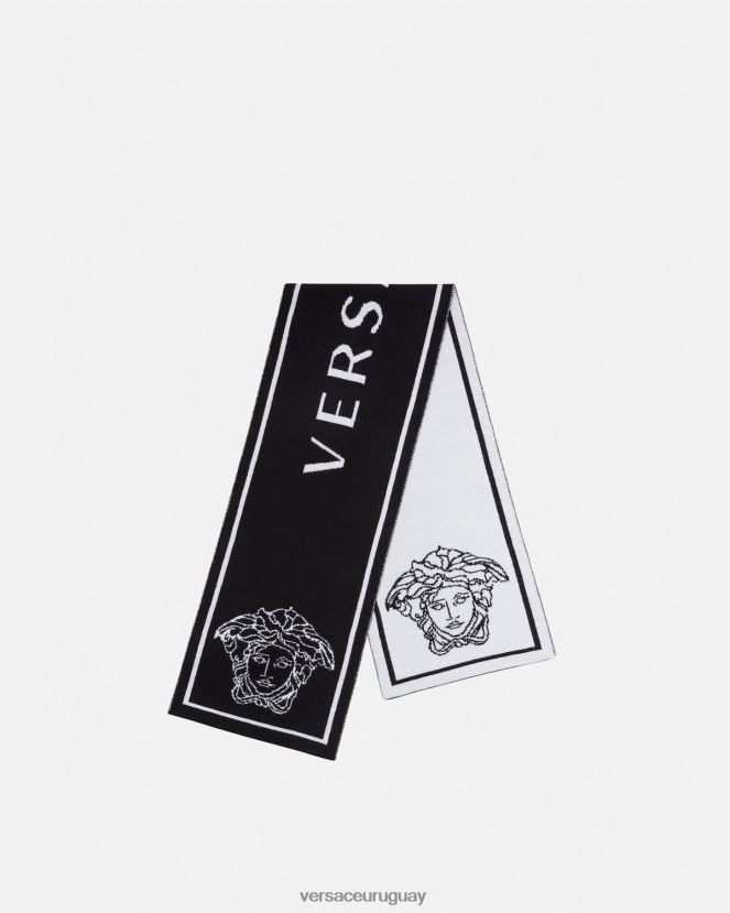 Versace bufanda con logo de medusa niños negro accesorios H88R0H2077