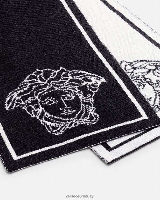 Versace bufanda con logo de medusa niños negro accesorios H88R0H2077