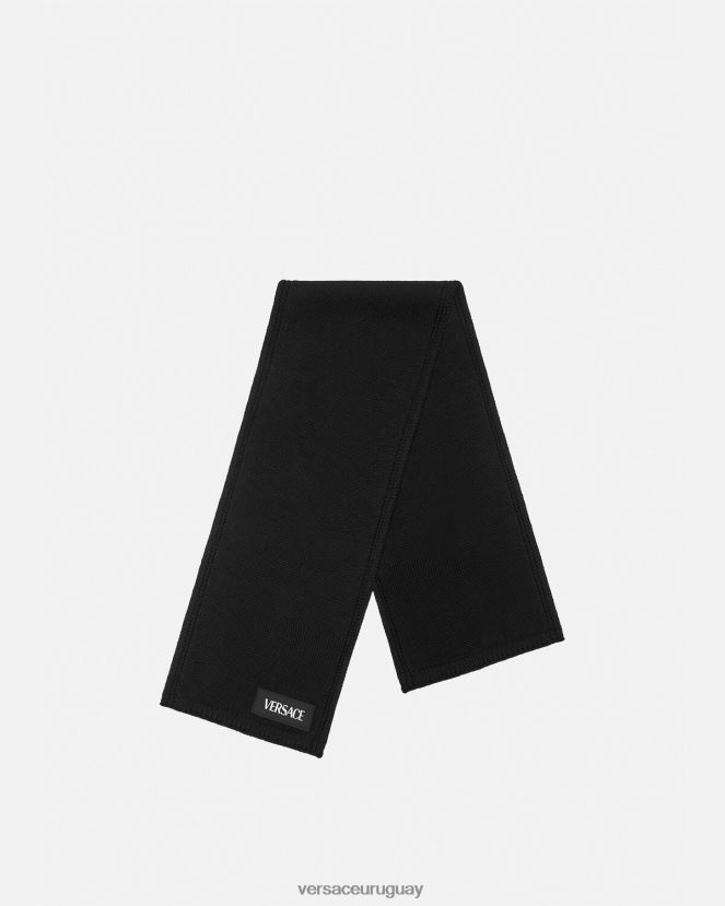 Versace bufanda con logo niños negro accesorios H88R0H2061