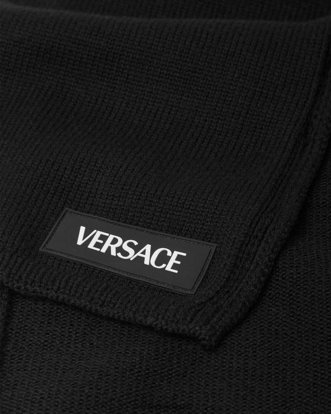 Versace bufanda con logo niños negro accesorios H88R0H2061
