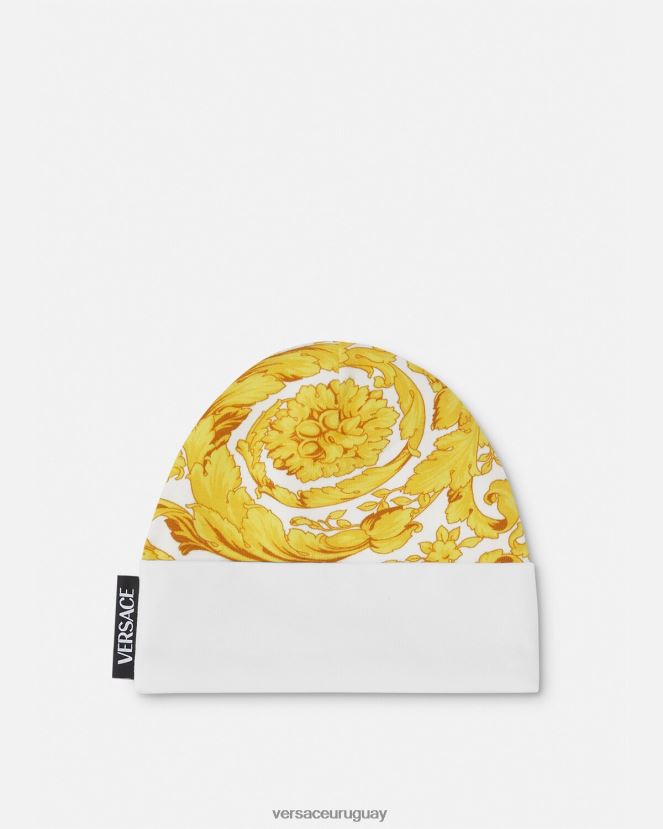 Versace gorro de bebé barroco niños Oro blanco accesorios H88R0H1820