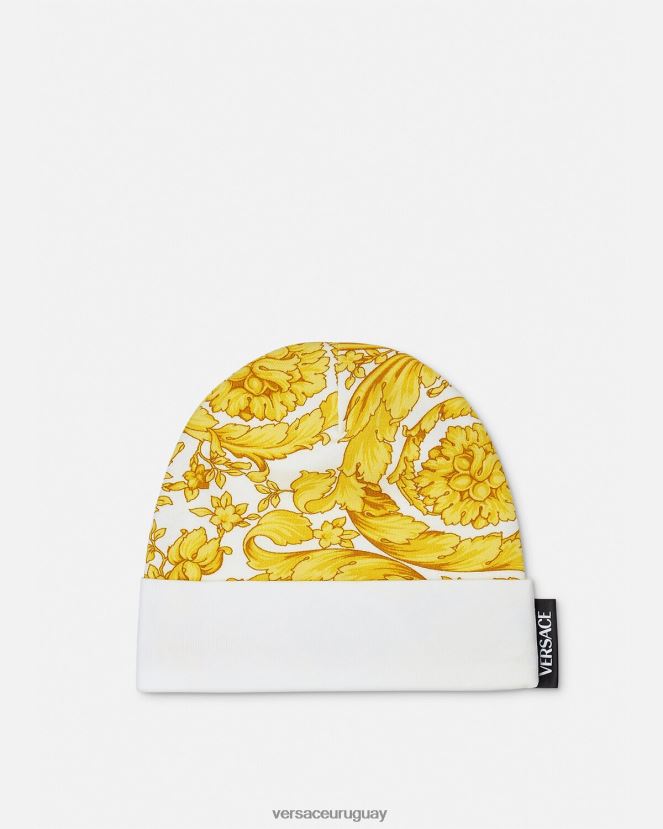 Versace gorro de bebé barroco niños Oro blanco accesorios H88R0H1820