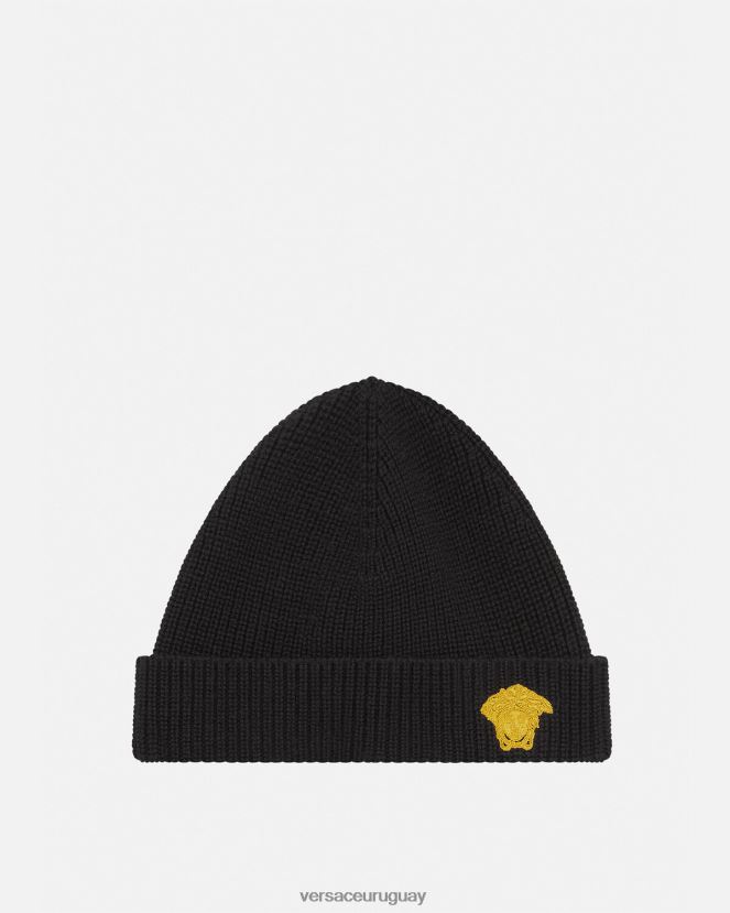 Versace gorro de medusa niños negro accesorios H88R0H2073