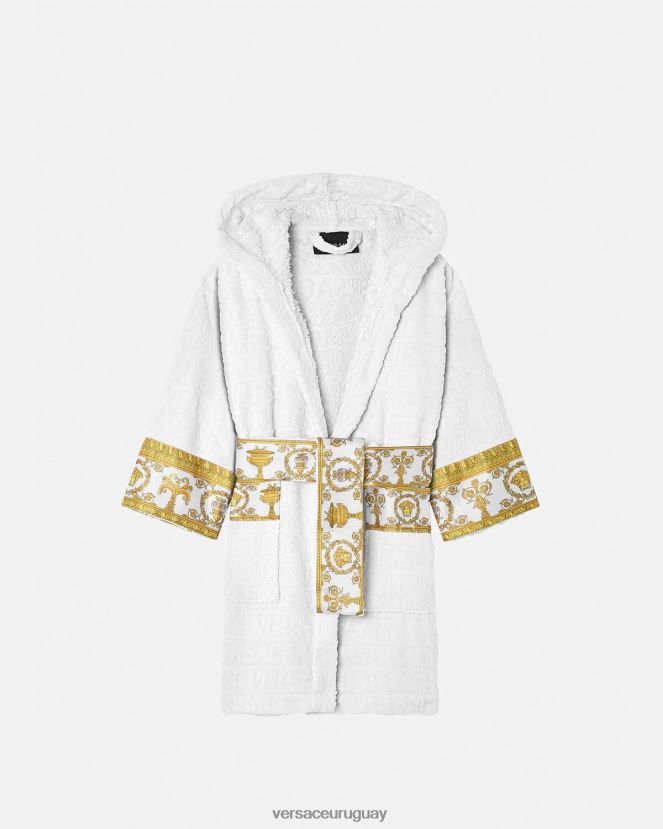Versace bata de baño niños blanco ropa H88R0H2063