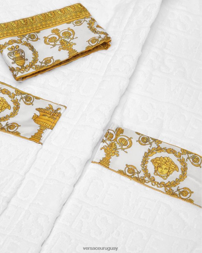 Versace bata de baño niños blanco ropa H88R0H2063