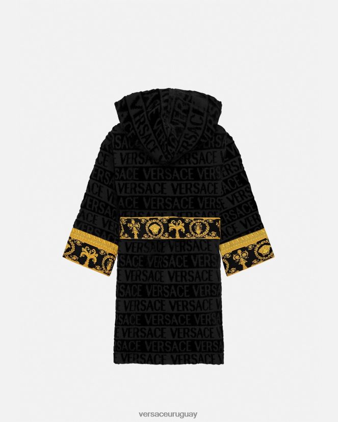 Versace bata de baño niños negro ropa H88R0H2062