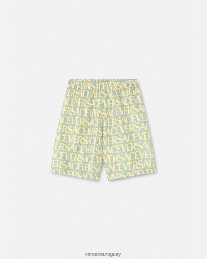 Versace pantalones cortos de seda niños imprimir ropa H88R0H2090