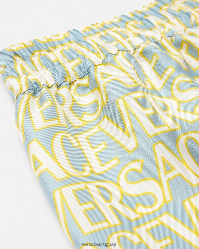 Versace pantalones cortos de seda niños imprimir ropa H88R0H2090