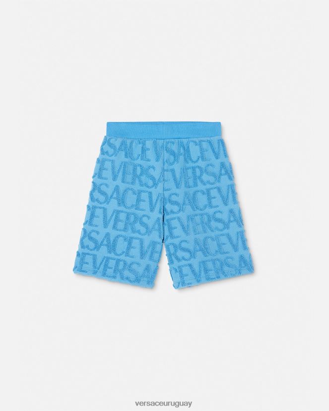 Versace pantalones cortos de toalla niños azul claro ropa H88R0H2087