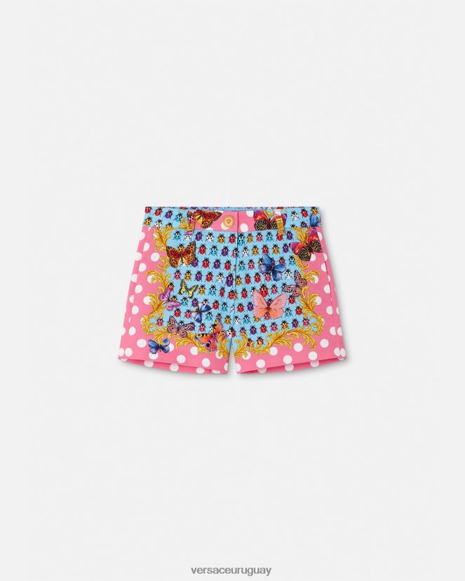 Versace shorts de mezclilla con mariposas niños imprimir ropa H88R0H1943