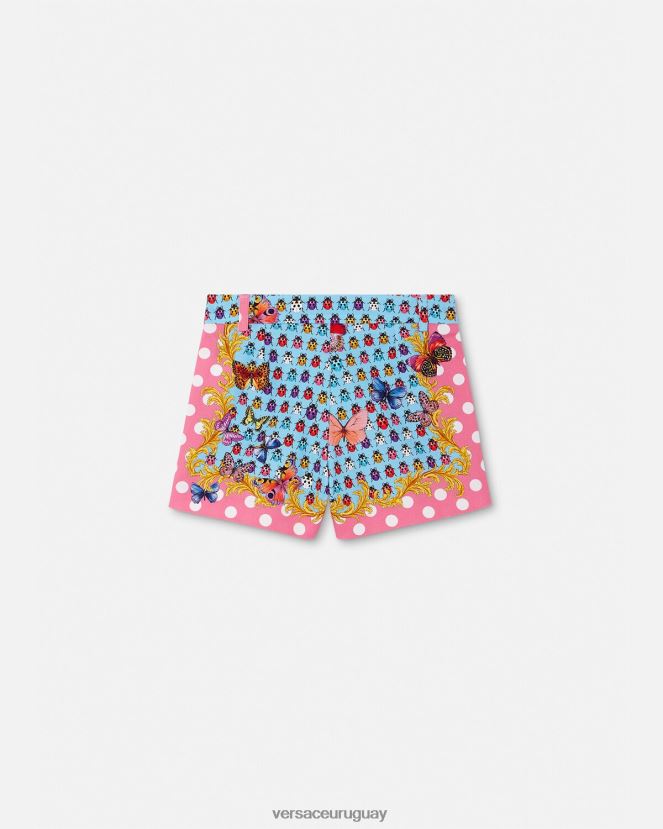Versace shorts de mezclilla con mariposas niños imprimir ropa H88R0H1943