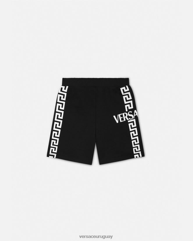 Versace shorts deportivos con logo niños negro ropa H88R0H2098