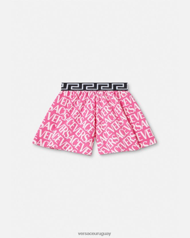 Versace shorts deportivos integrales niños rosa y estampado ropa H88R0H1975