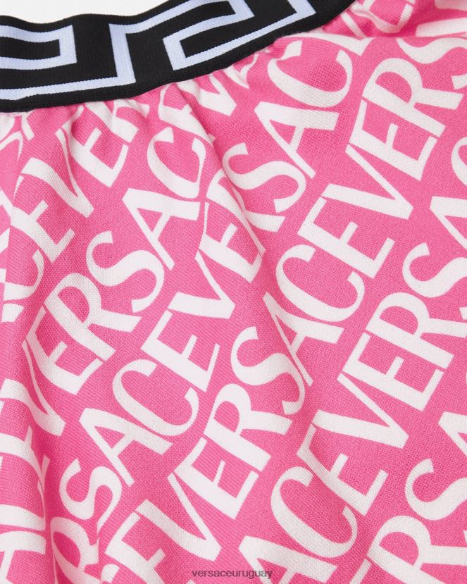 Versace shorts deportivos integrales niños rosa y estampado ropa H88R0H1975